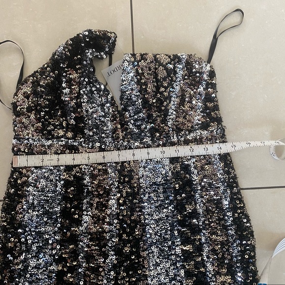 NEW Bartot Disco sequins black halter jumpsuit 8 - Picture 15 of 16